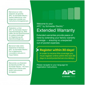 APC Service Pack 3 Year Warranty Extension (for new product purchases) (WBEXTWAR3YR-SP-01A)
