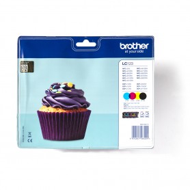 Brother LC-123VALBP cartuccia d'inchiostro 4 pz Originale Nero, Ciano, Magenta, Giallo (LC-123VALBP)