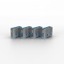 Lindy 40462 clip sicura Bloccaporte USB tipo A Blu Acrilonitrile butadiene stirene (ABS) 10 pz (40462)