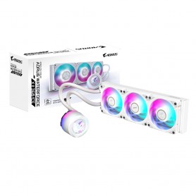 GIGABYTE AORUS WATERFORCE X II 360 ICE Raffreddamento a liquido per CPU AIO - 3x ventole ARGB da 120 mm, LCD a colori, DAISY-CHA
