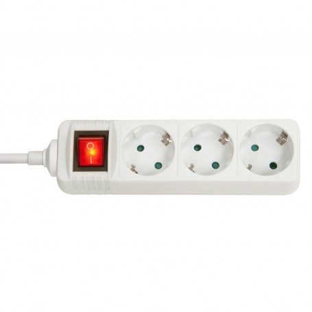 Lindy 73101 prolunghe e multiple 3 presa(e) AC Interno Bianco (73101)