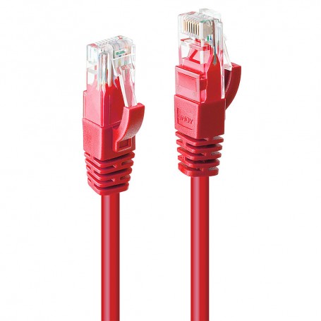 Lindy 48033 cavo di rete Rosso 2 m Cat6 U/UTP (UTP) (48033)