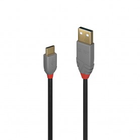 Lindy 36886 cavo USB 1 m USB 2.0 USB A USB C Nero, Grigio (36886)