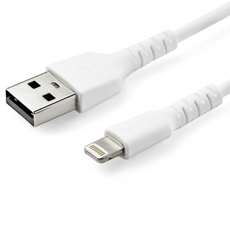 StarTech.com Cavo da USB-A a Lightening da 2m di colore bianco - Robusto e resistente cavo di alimentazione/sincorn (RUSBLTMM2M)
