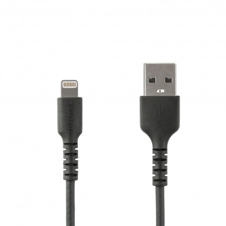 StarTech.com Cavo da USB-A a Lightening bianco da 1m di colore nero - Robusto e resistente cavo di alimentazione/s (RUSBLTMM1MB)