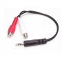 StarTech.com Cavo audio stereo 15 cm - 3,5 mm maschio a 2 femmina RCA (MUMFRCA)