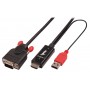 Lindy 41456 cavo e adattatore video 2 m HDMI VGA (D-Sub) Nero (41456)