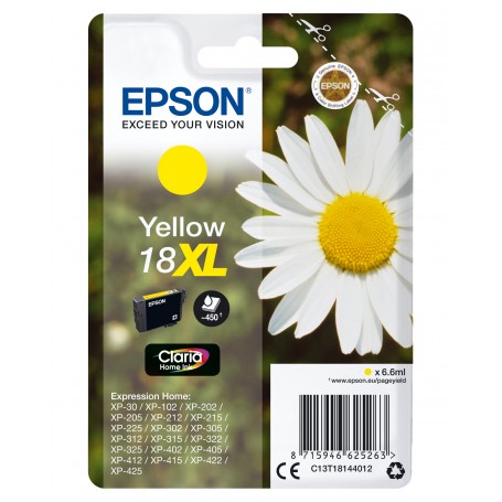 Epson Daisy Cartuccia Margherita Giallo Inchiostri Claria Home 18XL (C13T18144022)