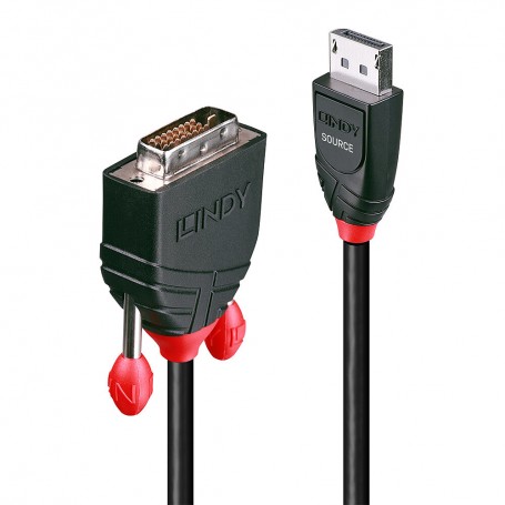 Lindy 41490 cavo e adattatore video 1 m DVI-D DisplayPort Nero (41490)