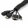 StarTech.com Guaina Coprifili per Gestione cavi da 4,6m - Avvolgicavo flessibile a spirale - Ø 1,0-1,5 - Guaina espa (WKSTNCM2)