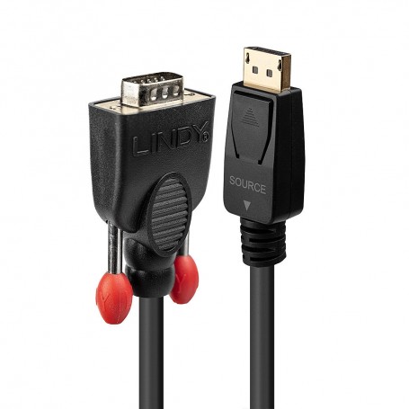 Lindy 41940 cavo e adattatore video 0,5 m VGA (D-Sub) DisplayPort Nero (41940)