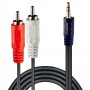 Lindy 35683 cavo audio 5 m 2 x RCA 3.5mm Nero (35683)