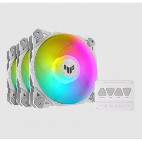 ASUS VENTOLA CASE TUF GAMING TF120 ARGB WHITE EDITION (PACK 3 PZ) (90DA0033-B09030)
