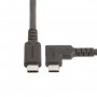 StarTech.com Cavo USB-C angolare robusto da 2 m, USB 3.2 Gen 1 (5 Gbps), cavo di trasferimento dati USB type-C ad angolo retto, 