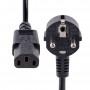 StarTech.com Cavo di alimentazione per PC da EU Schuko a C13 da 1 m, Cavo di corrente AC 250V 10A 18AWG, Cavo di ricambio con sp