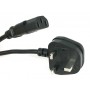StarTech.com Cavo di alimentazione per PC da BS 1363 a C13 1m, Cavo di alimentazione AC del Regno Unito 18AWG, 10A 250V, cavo di
