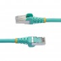 StarTech.com Cavo Ethernet CAT 6a - 1,5m - Acqua - Cavo di rete LAN Low Smoke Zero Halogen (LSZH) - 10GbE 500MHz 100W PoE++ - Fi
