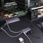 Lindy 43323 replicatore di porte e docking station per notebook Cablato USB 3.2 Gen 1 (3.1 Gen 1) Type-C Nero, Grigio