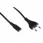 CAVO LINK ALIMENTAZIONE CON SPINA ITALIANA BIPOLARE - PRESA 8 FORM DIRITTA FEMMINA C7, 1.8MT, NERO, LKC718