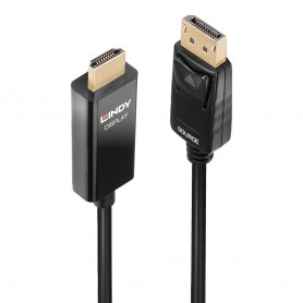 Lindy 40924 cavo e adattatore video 0,5 m DisplayPort HDMI tipo A (Standard) Nero