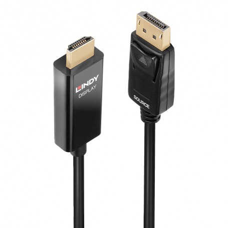 Lindy 40924 cavo e adattatore video 0,5 m DisplayPort HDMI tipo A (Standard) Nero