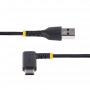 StarTech.com Cavo da USB-A a USB-C a 90° da 15 cm - Cavetto di Ricarica Veloce USB Tipo C per uso intensivo - Cavo Dati da USB 