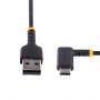 StarTech.com Cavo da USB-A a USB-C a 90° da 15 cm - Cavetto di Ricarica Veloce USB Tipo C per uso intensivo - Cavo Dati da USB 