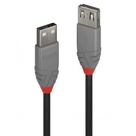 Lindy 36701 cavo USB USB 2.0 0,5 m USB A Nero, Grigio