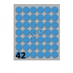CONF10 BUSTE ETICHETTE 6 BLU DIAM18