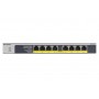 NETGEAR GS108LP Non gestito Gigabit Ethernet (10/100/1000) Supporto Power over Ethernet (PoE) 1U Nero, Grigio