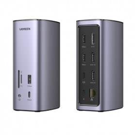 Ugreen USB-C Docking Station 12-in-1 Cablato Argento