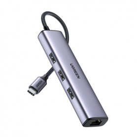 Ugreen 60600 replicatore di porte e docking station per laptop Cablato Thunderbolt 3 Grigio