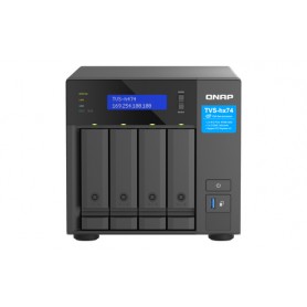 QNAP TVS-H474 NAS Tower Intel® Pentium® G7400 8 GB DDR4 0 TB QuTS hero Nero