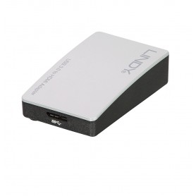 Lindy 43173 adattatore grafico USB 2048 x 1152 Pixel Nero, Bianco