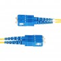 StarTech.com Cavo in fibra ottica duplex monomodale OS2 da LC a SC (UPC) da 5 m, 9/125µm, 100G, Insensibile alla piegatura, Bas