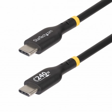 StarTech.com Cavo di Ricarica USB-C da 2m, cavo USB-C certificato USB-IF, 240W PD EPR, cavo trasferimento dati USB 2.0 Tipo-C pe
