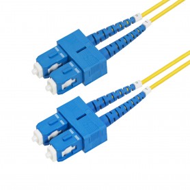 StarTech.com Cavo in fibra ottica duplex monomodale OS2 da SC a SC (UPC) da 1m, 9/125µm, 40G/100G, Insensibile alla piegatura, 