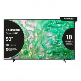 Samsung TV Crystal UHD 4K 50” UE50DU8070UXZT Smart TV Wi-Fi Black 2024, Processore Crystal 4K, 4K Upscaling, AirSlim Design, O