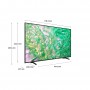 Samsung TV Crystal UHD 4K 50” UE50DU8070UXZT Smart TV Wi-Fi Black 2024, Processore Crystal 4K, 4K Upscaling, AirSlim Design, O