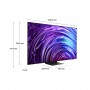 Samsung TV OLED 4K 55" QE55S95DATXZT Smart TV Wi-Fi Graphite Black 2024, Processore NQ4 AI GEN2, OLED Glare Free, Infinity One D