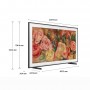 Samsung TV QLED 4K 55” QE55LS03DAUXZT Smart TV Wi-Fi Black 2024, Matte Display, Processore Quantum 4K, Modern Frame Design, Do
