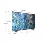 Samsung Q60D TV QLED 4K 50” QE50Q60DAUXZT Smart TV Wi-Fi Titan Gray 2024, Quantum Processor Lite 4K, 4K Upscaling, AirSlim Des