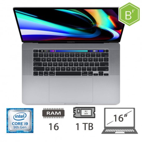 MBP 16 T.BAR(2019)I9-9880H/16/1TB/SG/2Y - B