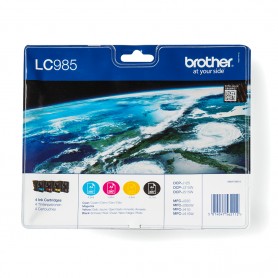 Brother LC-985VALBP cartuccia d'inchiostro 4 pz Originale Nero, Ciano, Magenta, Giallo (LC985VALBP)