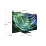 Samsung TV OLED 4K 55” QE55S90DAEXZT Smart TV Wi-Fi Graphite Black 2024, Processore NQ4 AI GEN2, Self-illuminating pixels, Las