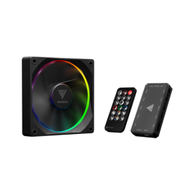 GAMDIAS VENTOLA CASE KIT AEOLUS M3-1204R 4x ARGB PWM FAN 120mm CENTRALINA+T