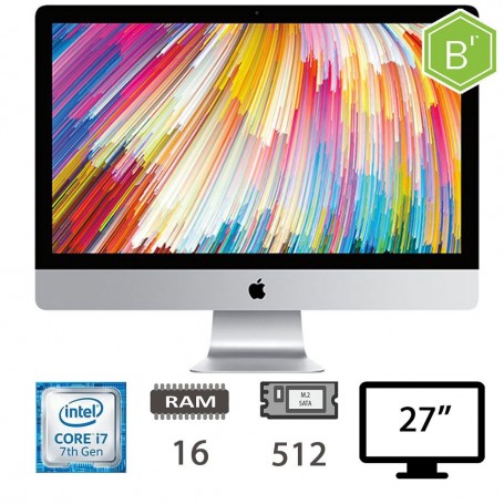 IMAC 27 5K (2017)I7-7700K/16/512M2/RP580/2Y - B