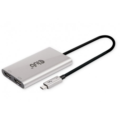 CLUB3D CSV-1586 hub di interfaccia Thunderbolt 3 40000 Mbit/s Argento