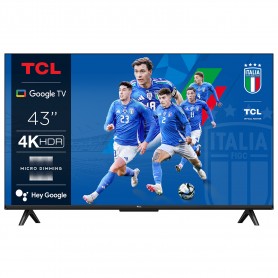 TCL P61 Serie P65 Smart TV Ultra HD 4K 43" 43P61B, Dolby Audio, Controlli vocali, Google TV