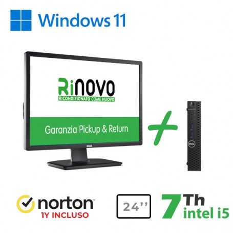 RINOVO DELL MINI PC REFURBISHED OPTIPLEX 3050-7050M RN45534311 I5-7X00 16GB SSD 512GB W11P + NORTON